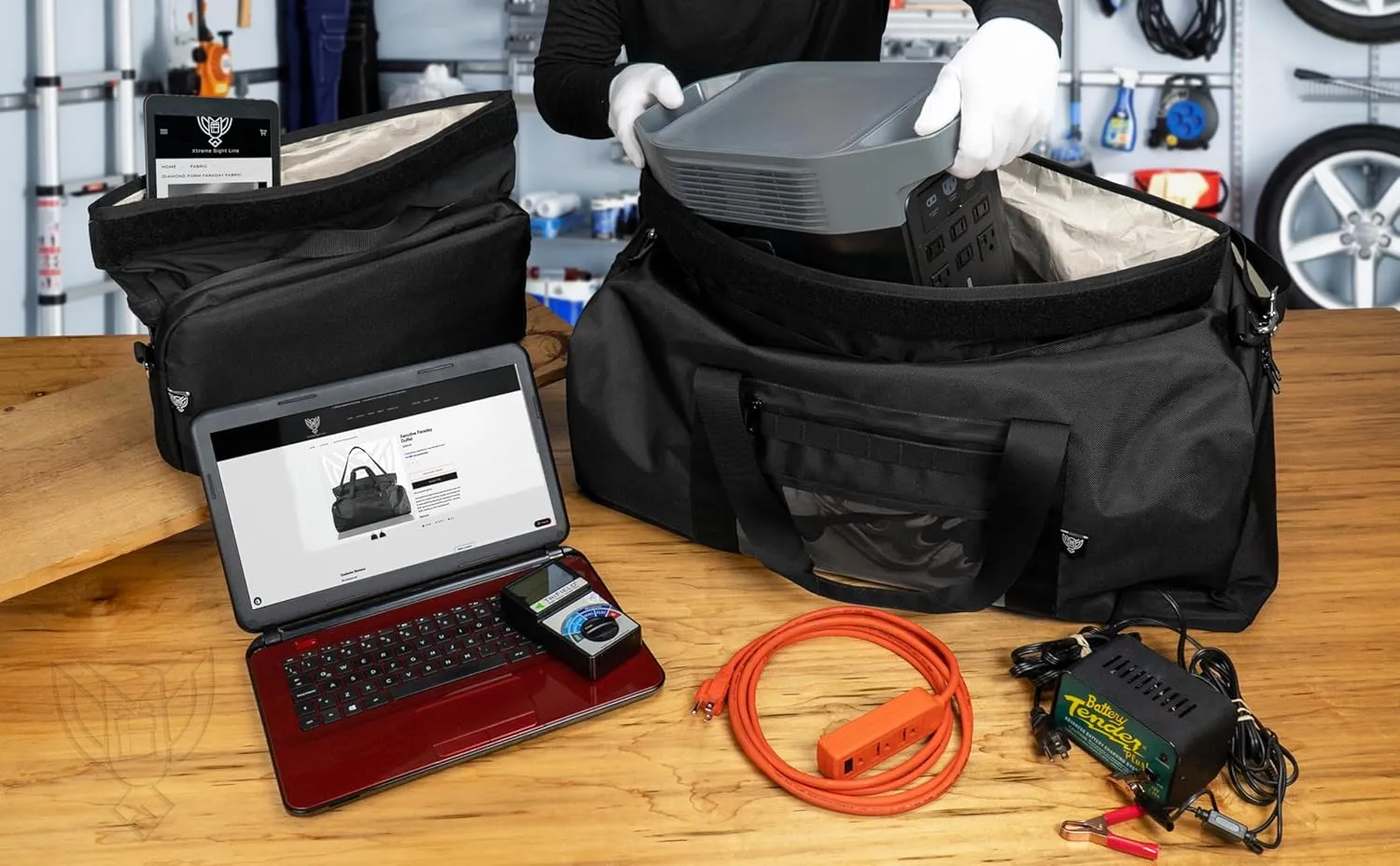 ~ Xecutive Transport Faraday Duffel Bag for Military Use ~ MOLLE System ~ Computer Towers and Other Large Electronics ~ Data Security ~ Tracking/Hacking Defense ~ OD Green