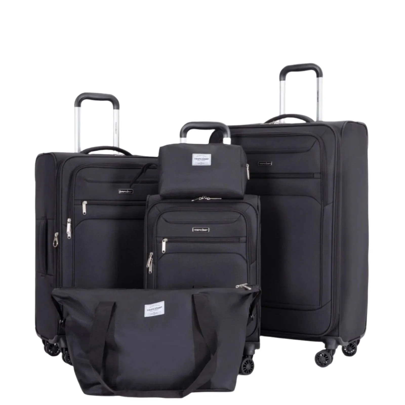 5-Piece Expandable Soft side Luggage Set with Spinner Wheels & Travel Duffel Bag
