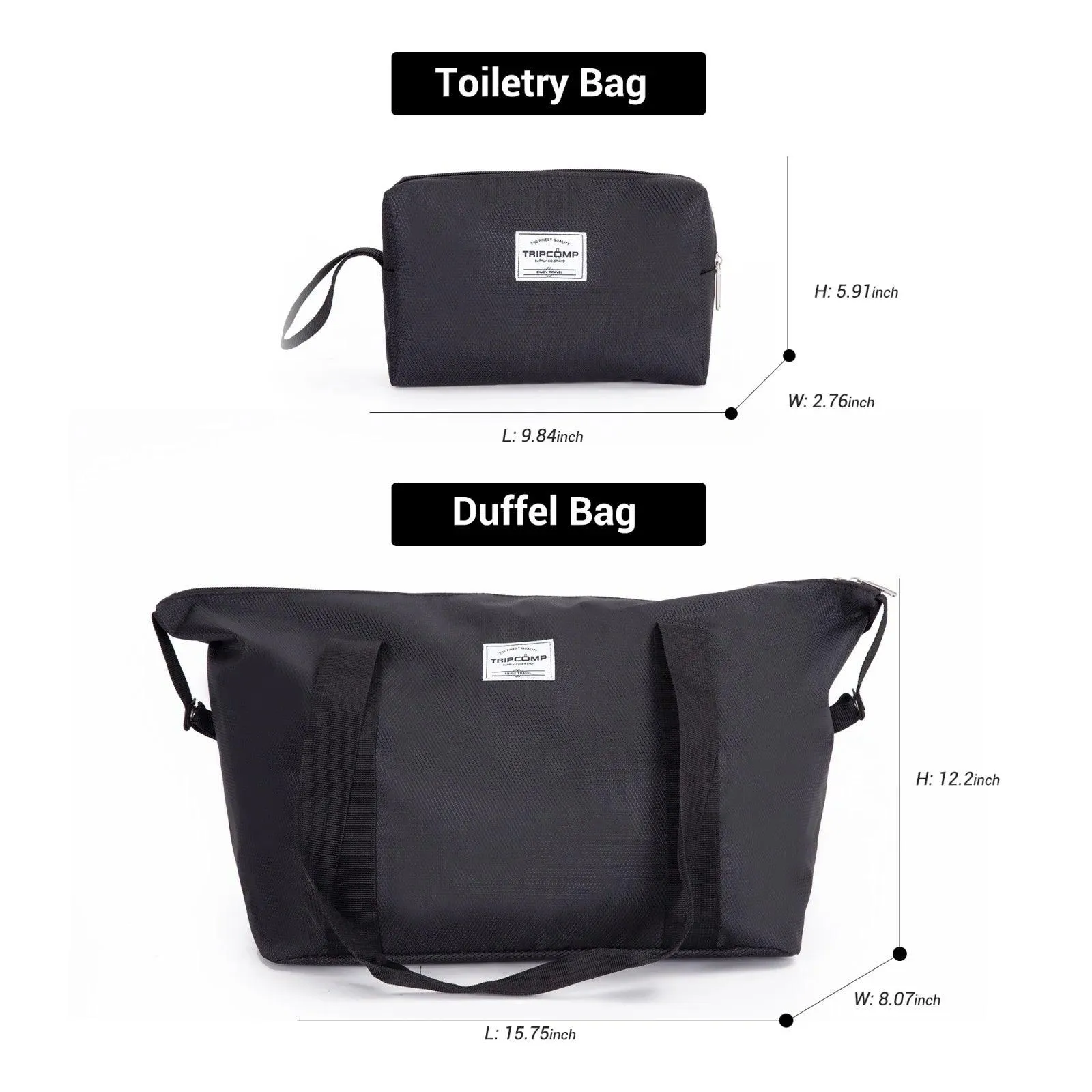 5-Piece Expandable Soft side Luggage Set with Spinner Wheels & Travel Duffel Bag