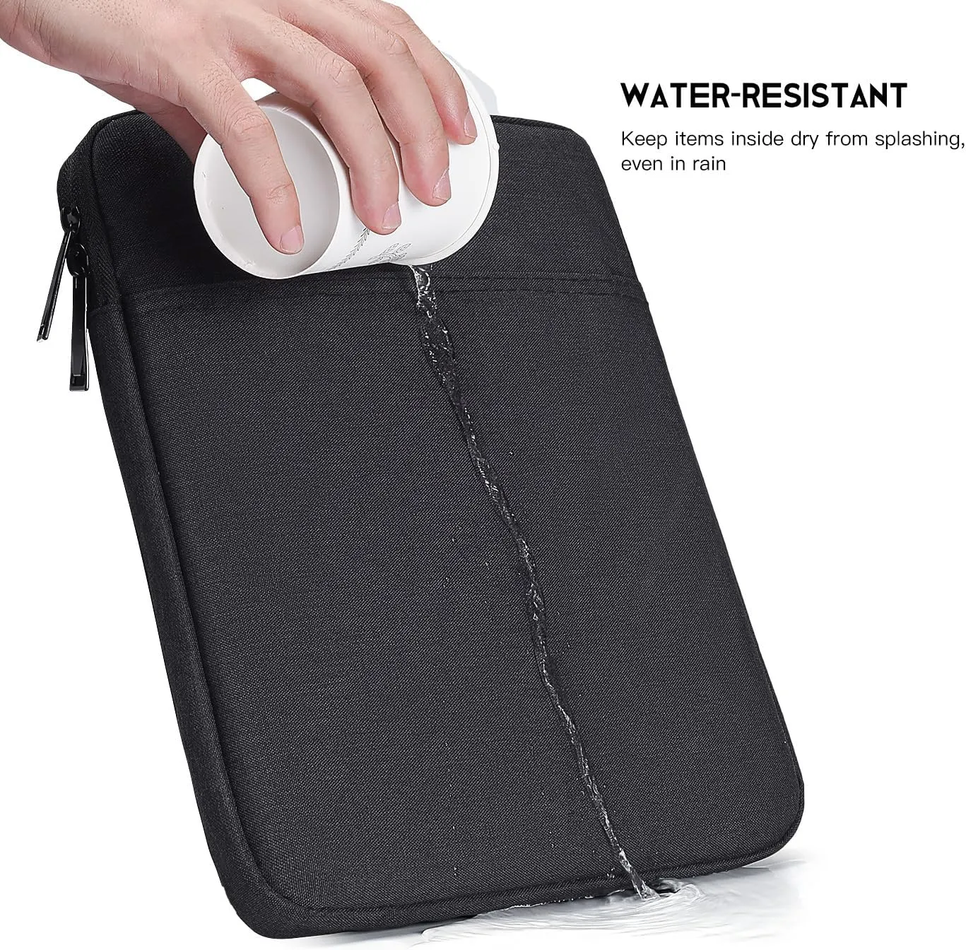 8 inch Tablet Sleeve Case for iPad mini 7th 6th 8.3", iPad mini 5/4/3/2 7.9",Kindle Fire HD 8/8 Plus Tablet, Galaxy Tab A 8.0, Lenovo Tab M8 M9 Shockproof Travel Carrying Bag -Black