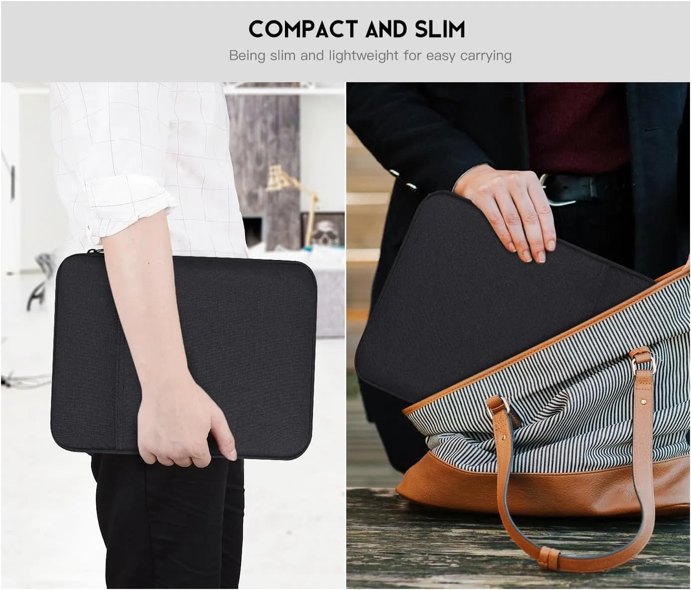8 inch Tablet Sleeve Case for iPad mini 7th 6th 8.3", iPad mini 5/4/3/2 7.9",Kindle Fire HD 8/8 Plus Tablet, Galaxy Tab A 8.0, Lenovo Tab M8 M9 Shockproof Travel Carrying Bag -Black