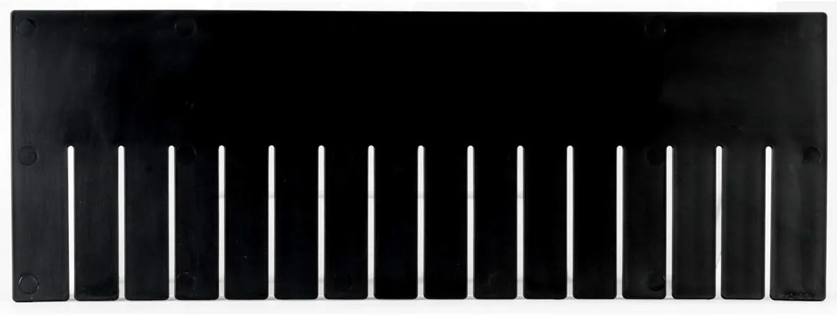 Akro-Mils 42228 Long Plastic Divider for 33228 Akro-Grid Slotted Tote Box, (6 Pack), Black