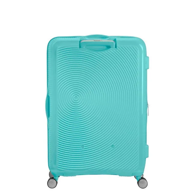 American Tourister Soundbox 4 Wheel Expandable Suitcase 67cm Poolside Blue
