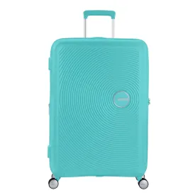 American Tourister Soundbox 4 Wheel Expandable Suitcase 67cm Poolside Blue