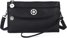 Angel Kiss Crossbody Bags Small Purses for Women Vegan Leather Cell Phone Wallet Purse with Wristlet Strap