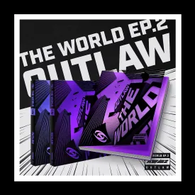 ATEEZ The World EP.2 : OUTLAW 9th Mini Album CD Teambook Teamlabel Teammark Emergency kit Partner card Photocard Action card Tracking Sealed (Random)