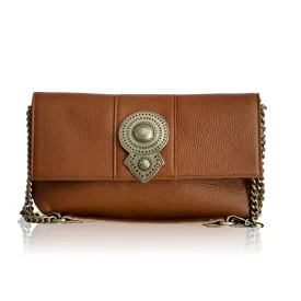 Aurora Leather Shoulder Bag - Tabac
