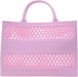 Beach Bag, Jelly Beach Bag Plastic Basket Purse, Flower Tote Bag Aesthetic, Gift Bag for Kids,Girls, Women