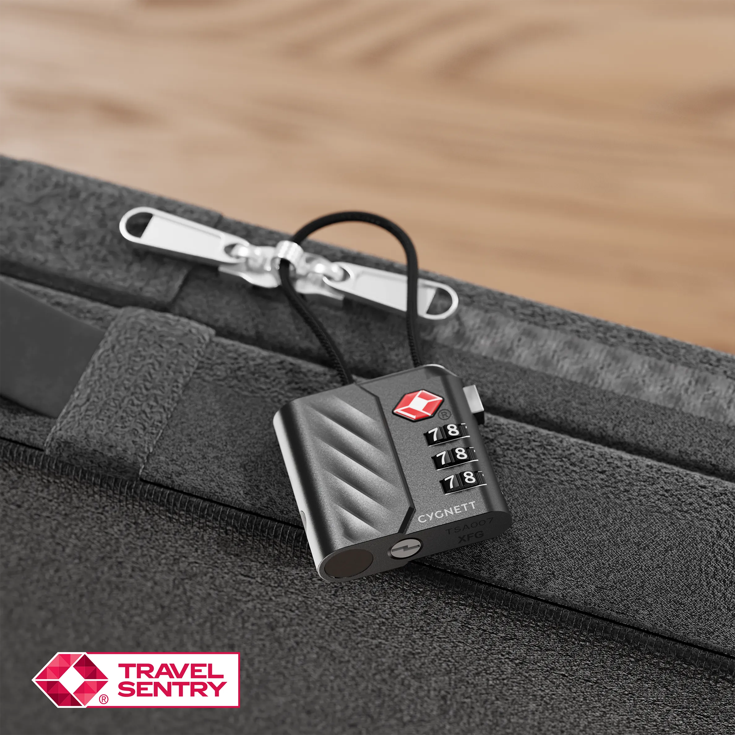 Bluetooth® TravelTag TSA Lock with USB-C Recharging