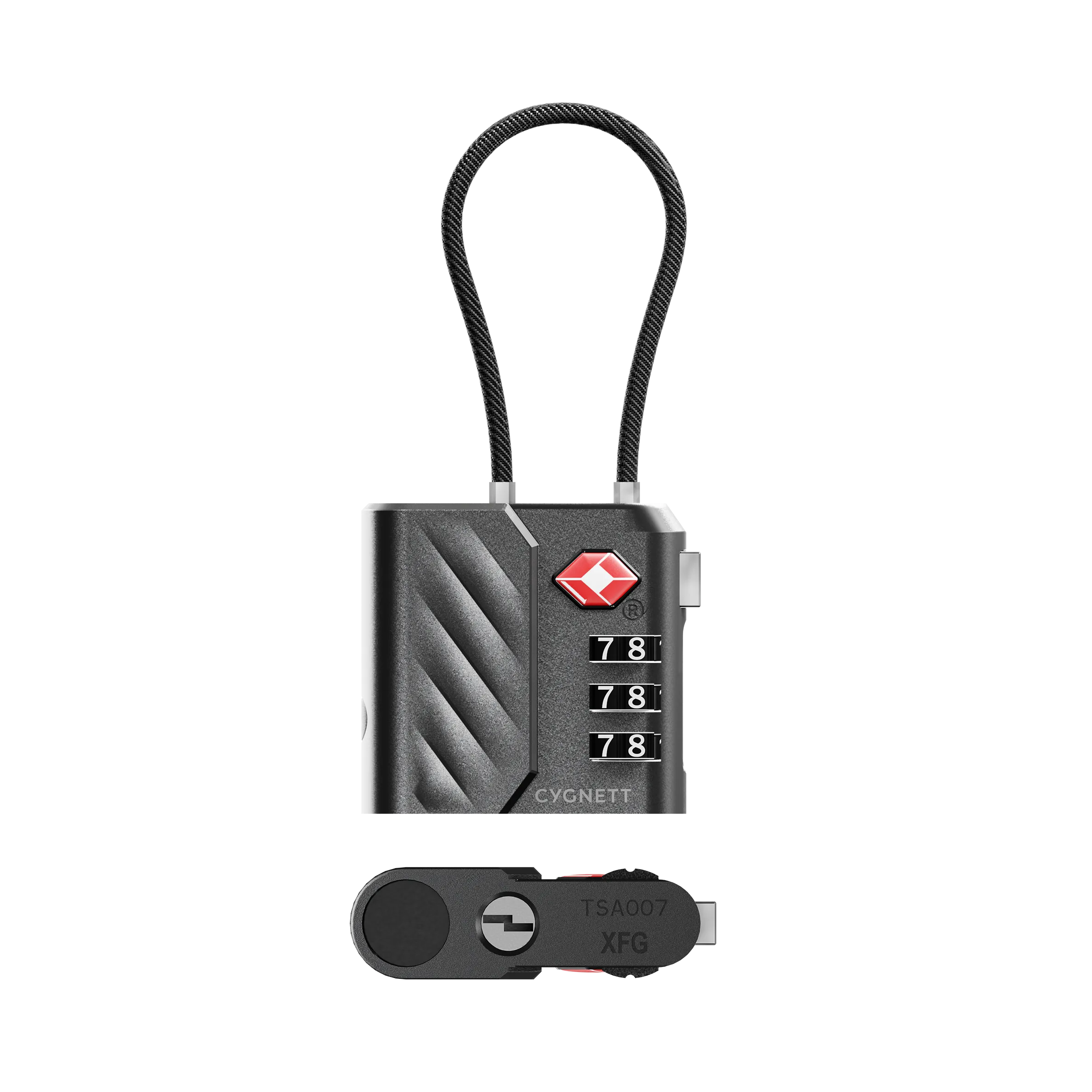 Bluetooth® TravelTag TSA Lock with USB-C Recharging