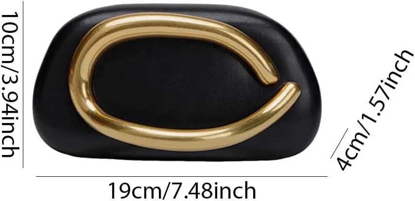 Box Clutch Purses for Women,Shell Evening Bag Gold Metal Handle PU Leather Clutch Chain Crossbody for Wedding 2025