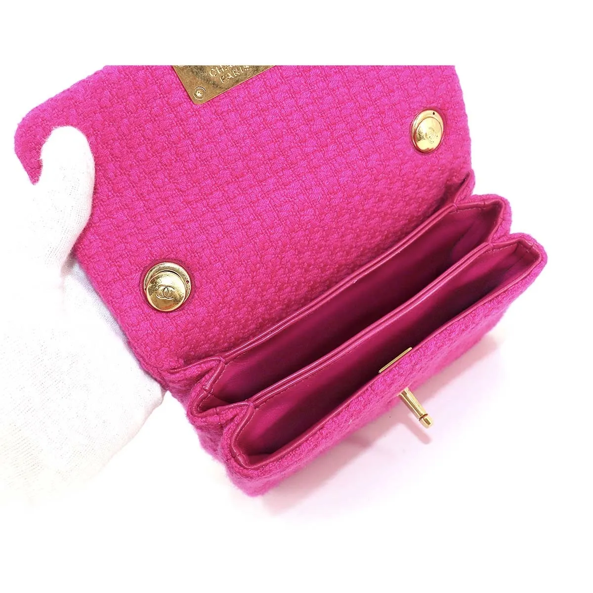 Chanel Cashmere Tweed Pink Mini Flap Bag