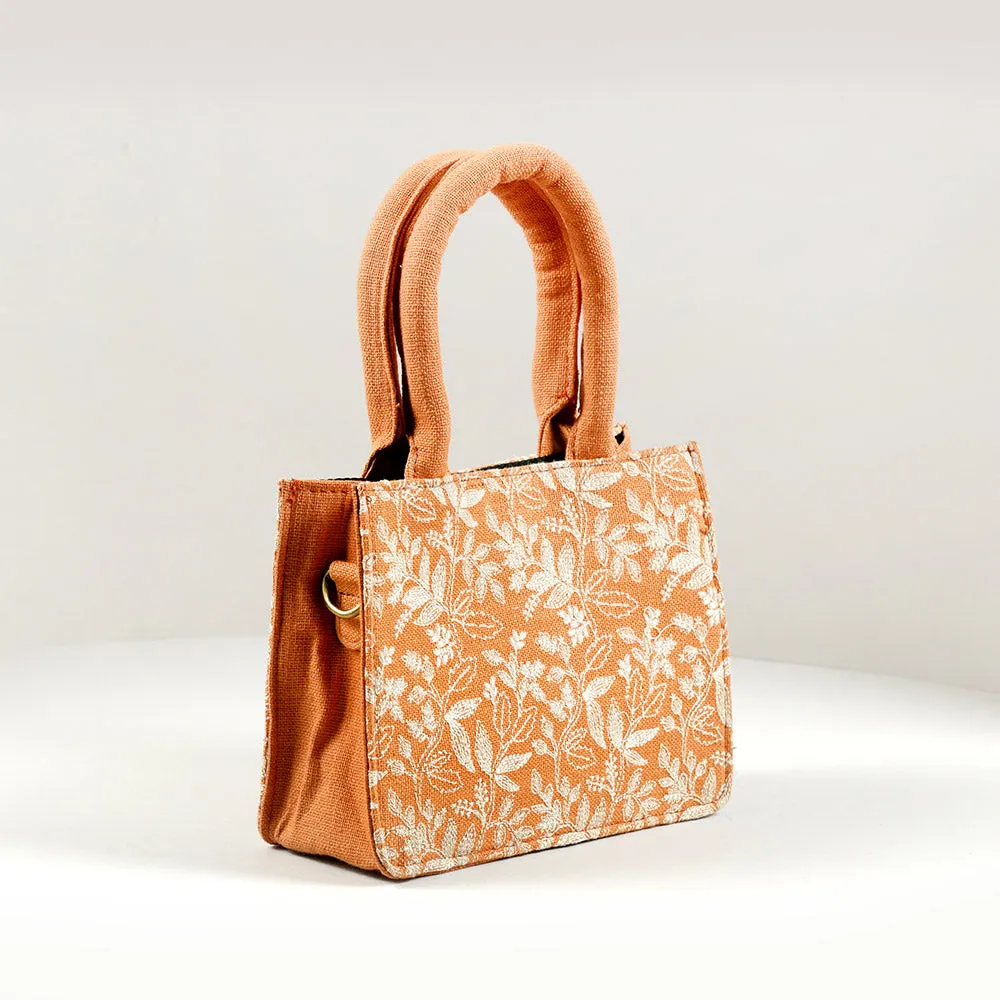 Coral Floral Small Box Bag