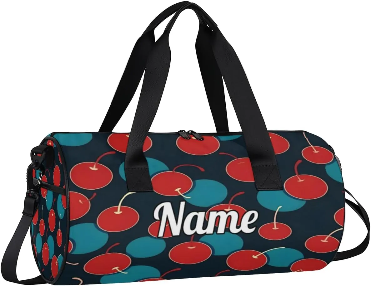 Custom Dance Duffel Bag Sport Backpacks Gyms and Weekend Overnight Travel Duffle Bag Birthday Christmas Halloween Waterproof, Summer Fruit Apples