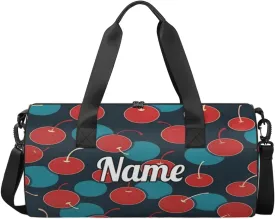 Custom Dance Duffel Bag Sport Backpacks Gyms and Weekend Overnight Travel Duffle Bag Birthday Christmas Halloween Waterproof, Summer Fruit Apples
