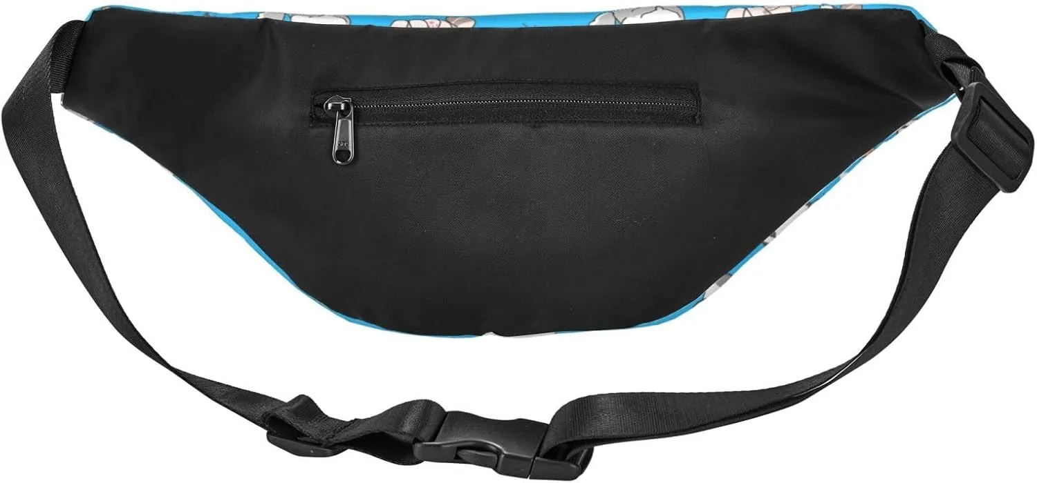 Cute Cat Waist Bag Gifts Men Fanny Pack Adjustable Strap And Headphone Jack Hip Bum Bag