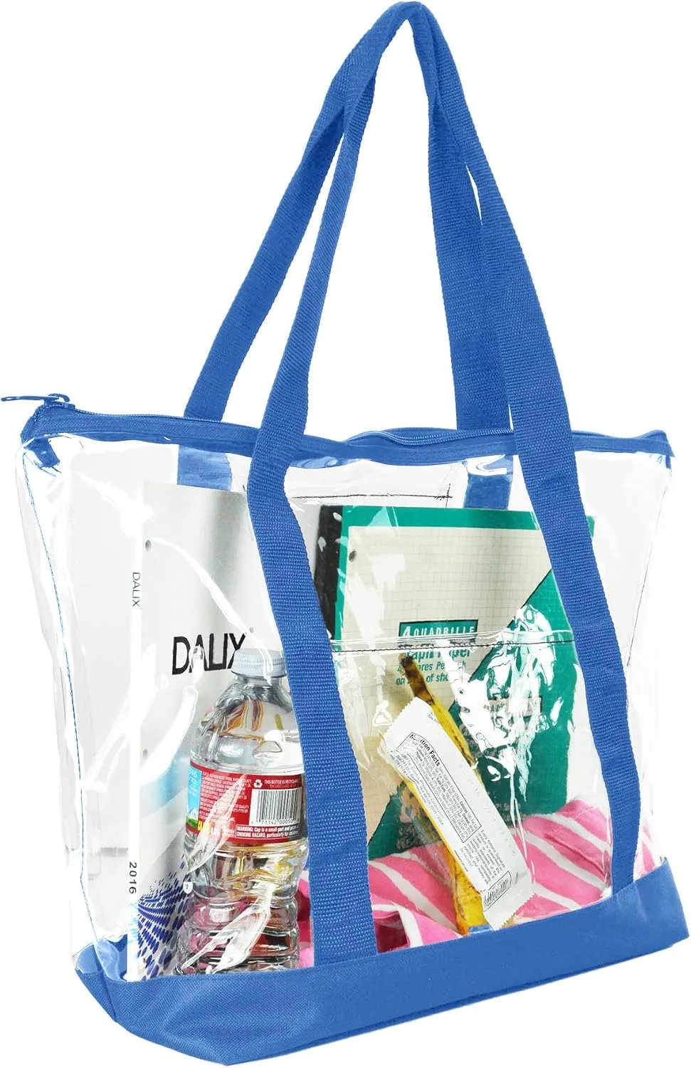 DALIX Clear Shopping Bag Security Work Tote Shoulder Bag Womens Handbag