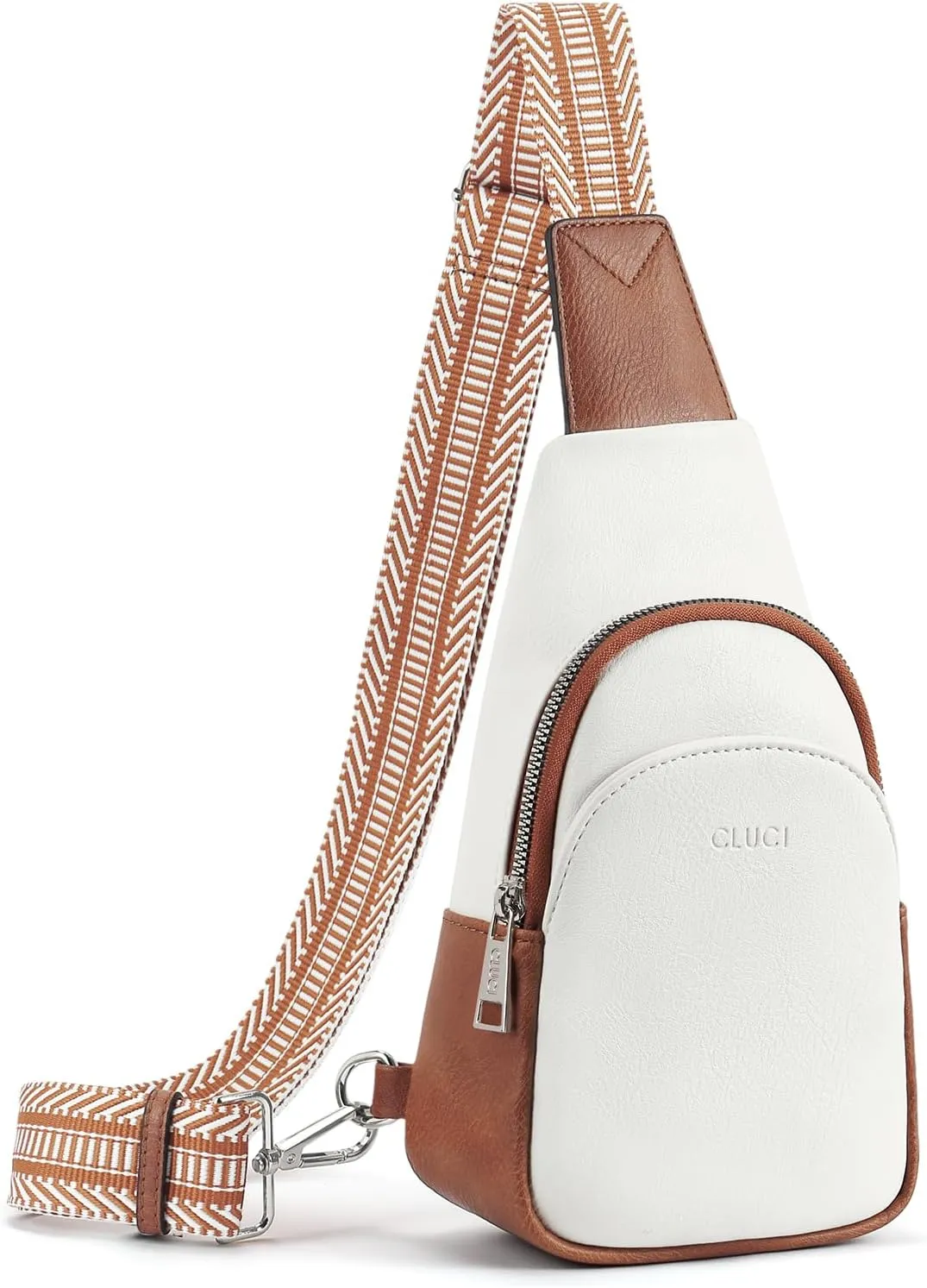 Faux Leather Black/Brown Crossbody Travel Sling Bag