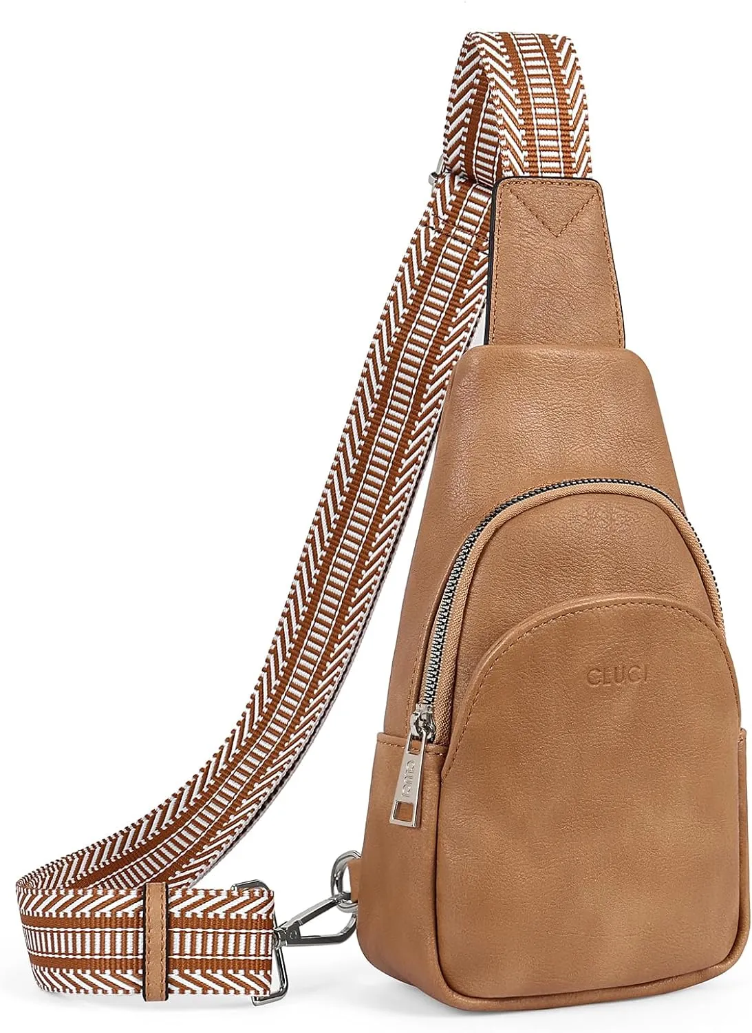 Faux Leather Black/Brown Crossbody Travel Sling Bag