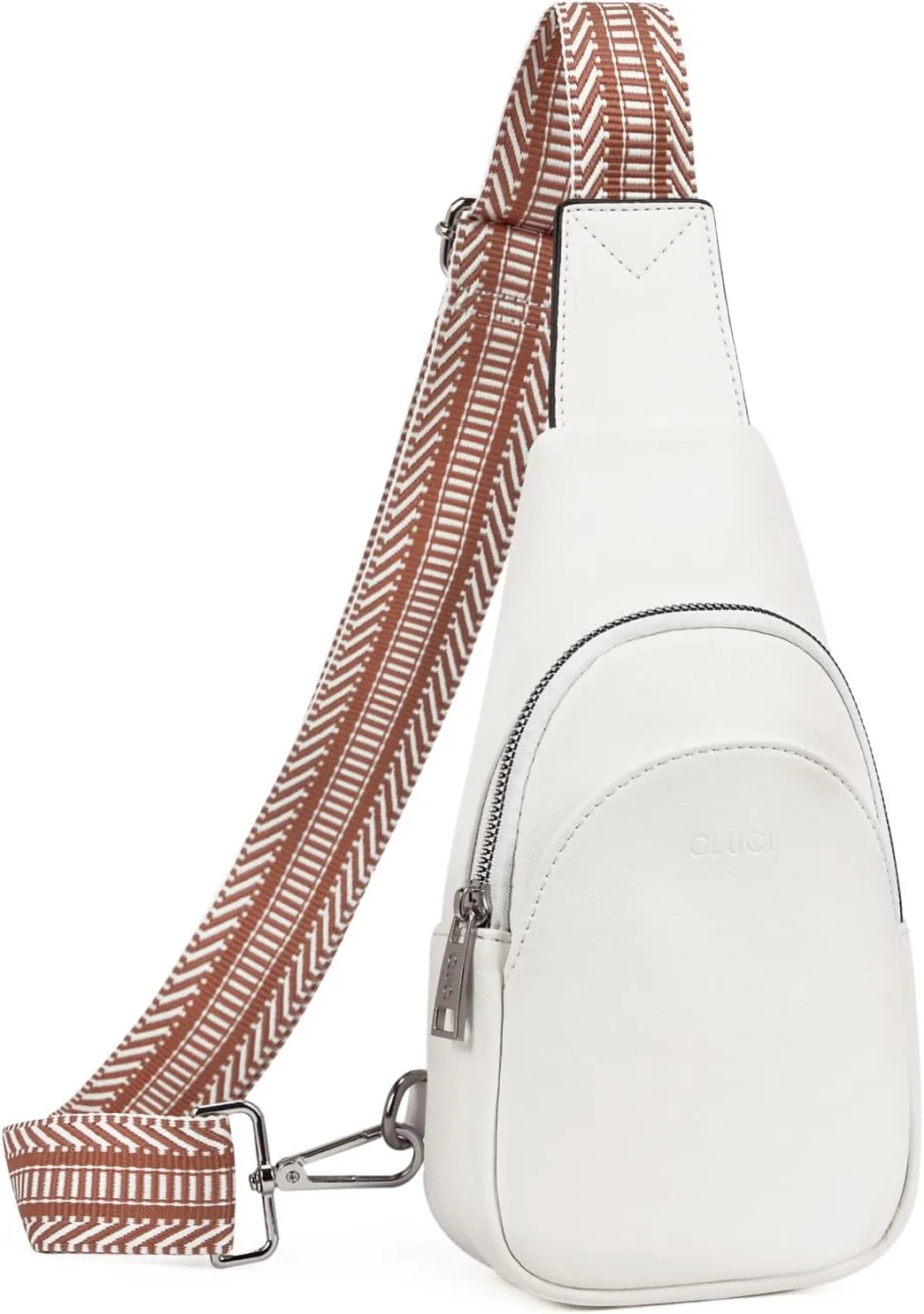 Faux Leather Black/Brown Crossbody Travel Sling Bag