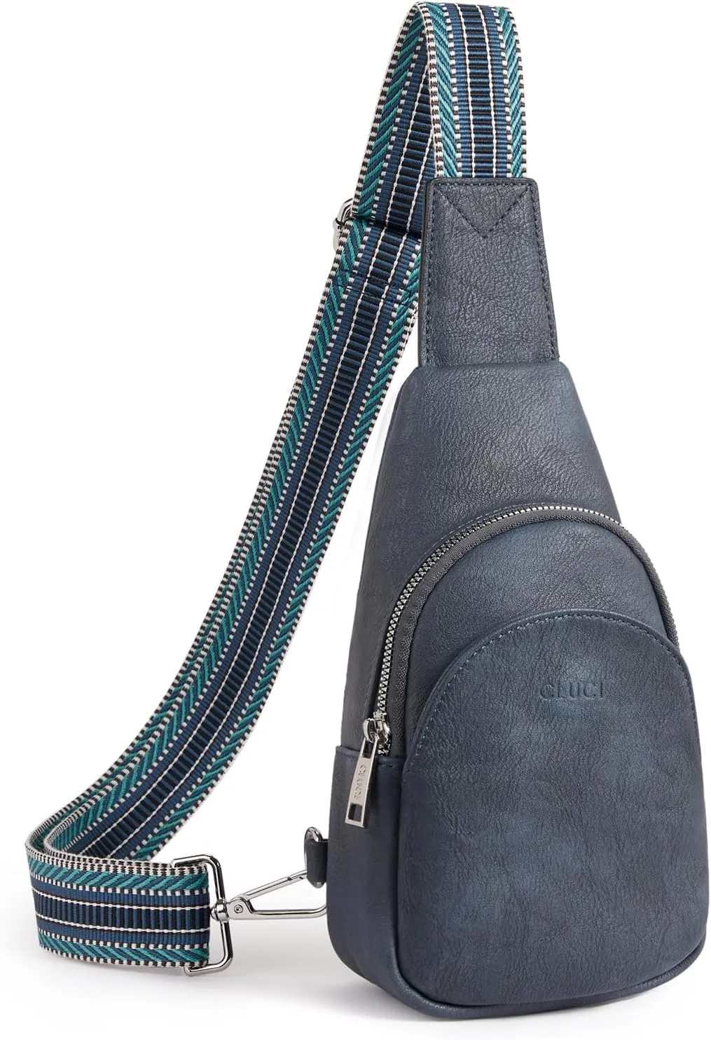 Faux Leather Black/Brown Crossbody Travel Sling Bag