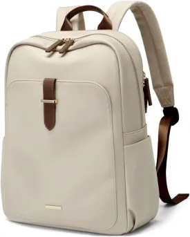 GOLF SUPAGS Laptop Backpack Purse for Women Fits 16 Inch Notebook Casual Daypack Work Travel College Bookbag Fashion Computer Bag (Apricot, 16 Inch)