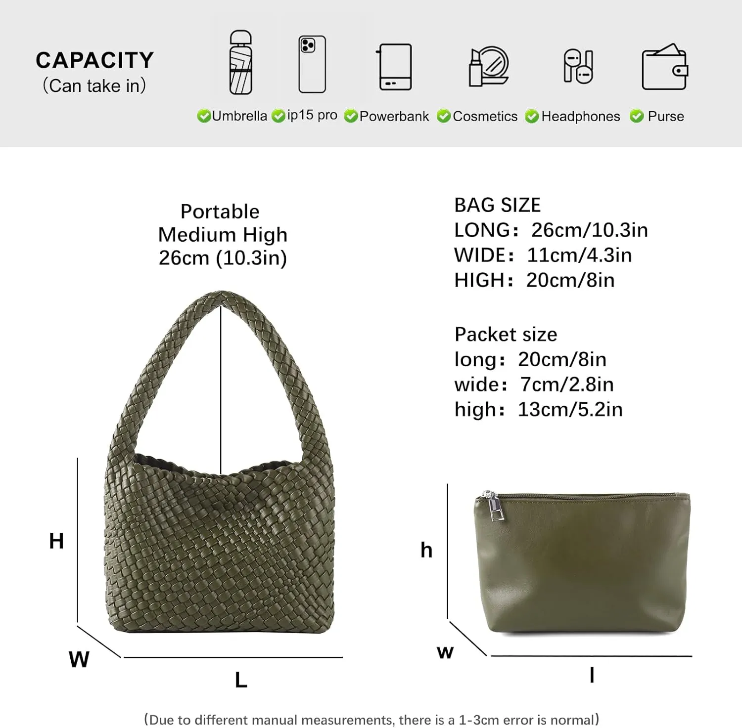 Handmade Woven Tote Bag - Women's Vegan Leather Shoulder Bag With Purses