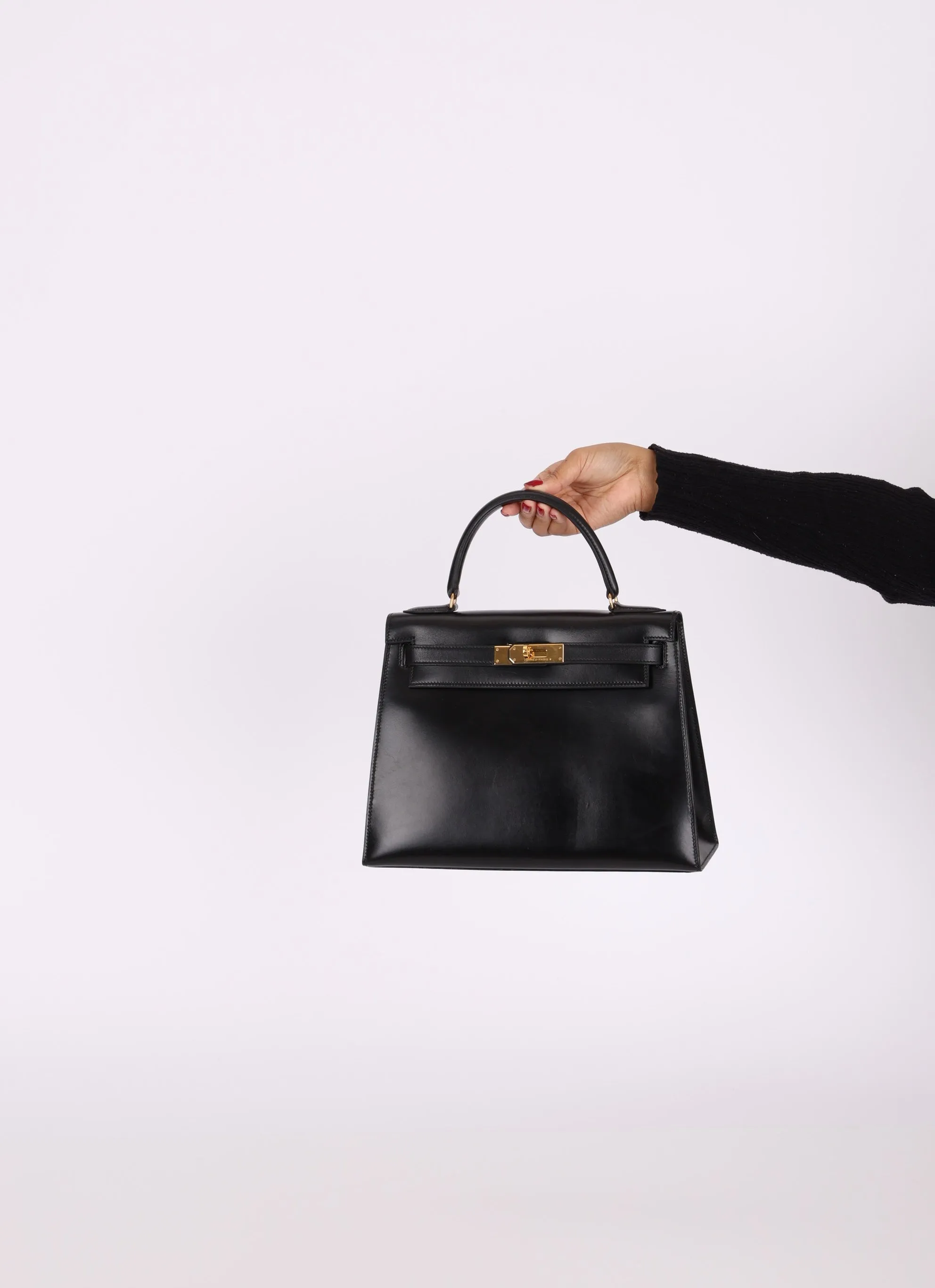 Hermès 1986 Box Kelly 28 Sellier GHW