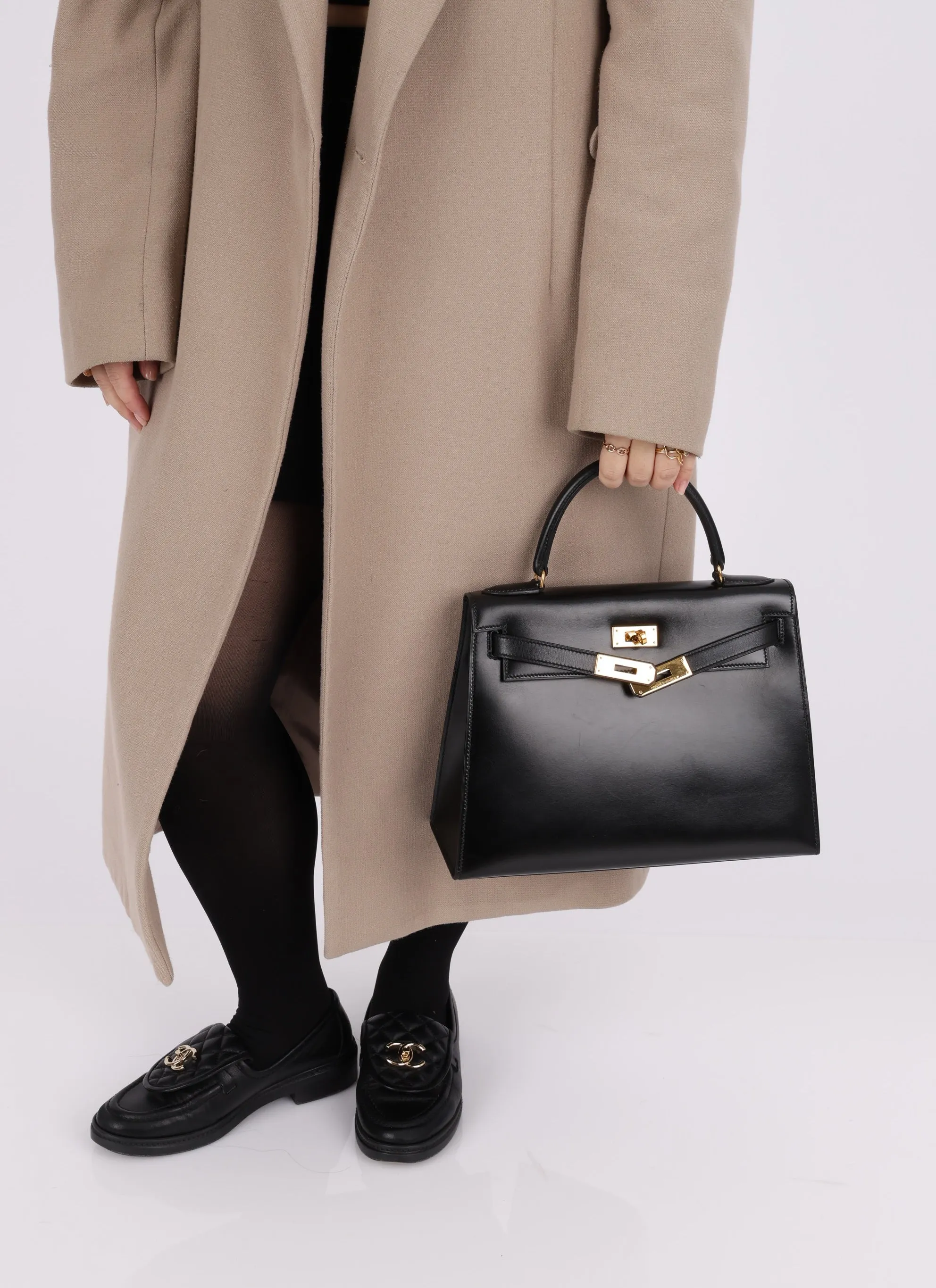 Hermès 1986 Box Kelly 28 Sellier GHW