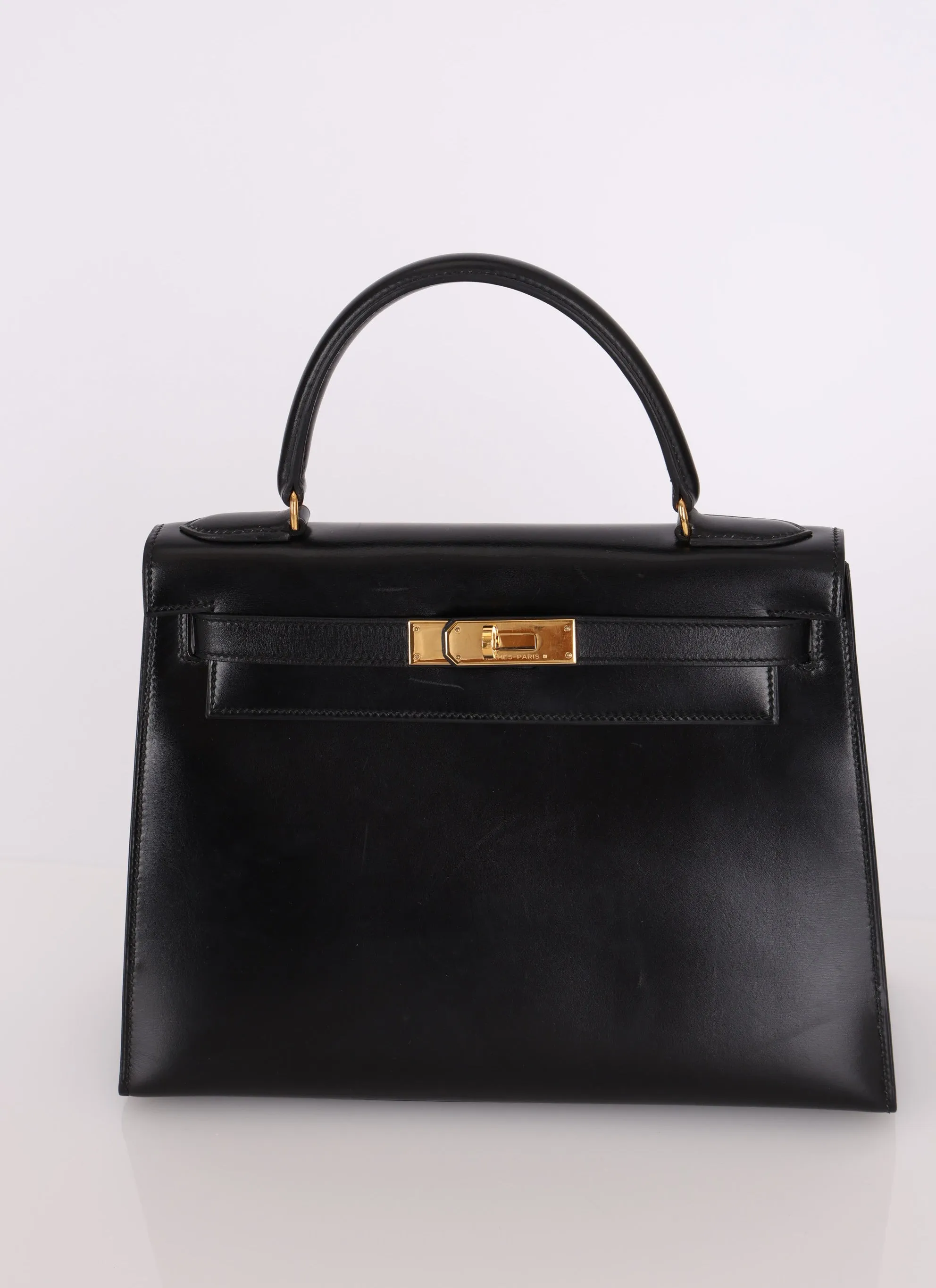 Hermès 1986 Box Kelly 28 Sellier GHW
