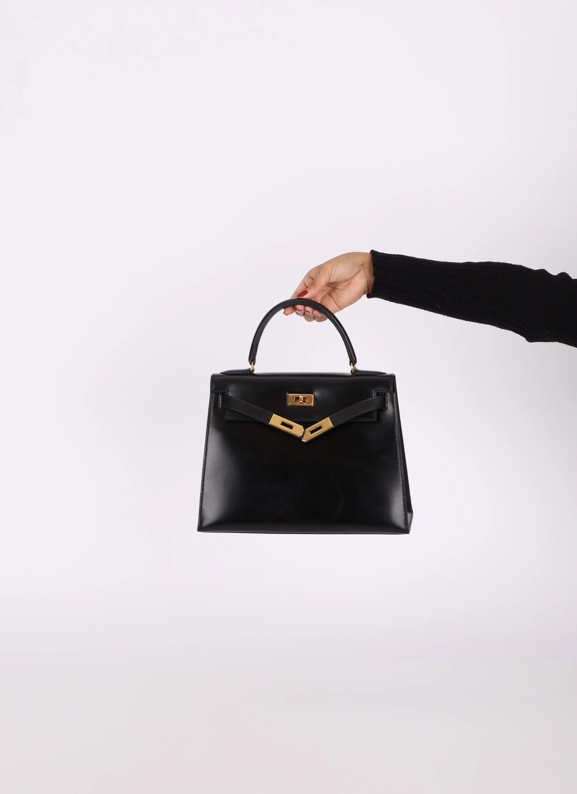 Hermès 1986 Box Kelly 28 Sellier GHW