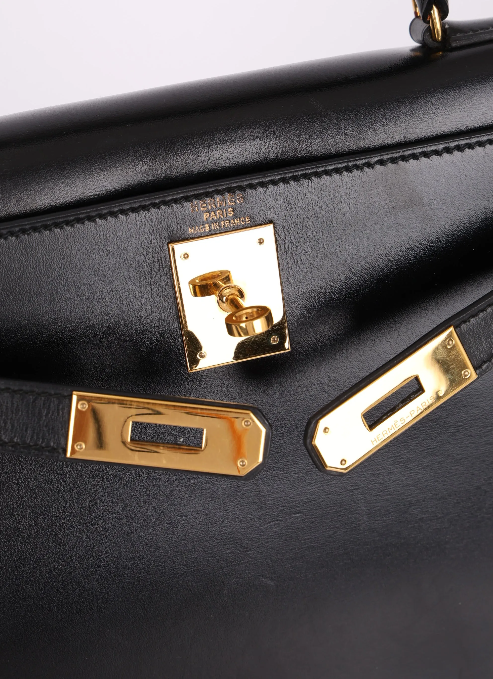 Hermès 1986 Box Kelly 28 Sellier GHW