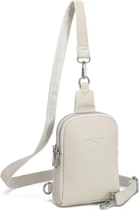 INICAT Small Crossbody Sling Bags for Women Vegan Leather Cell Phone Purse Fanny Packs for Women Men