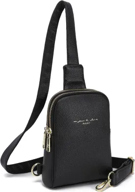 INICAT Small Crossbody Sling Bags for Women Vegan Leather Cell Phone Purse Fanny Packs for Women Men