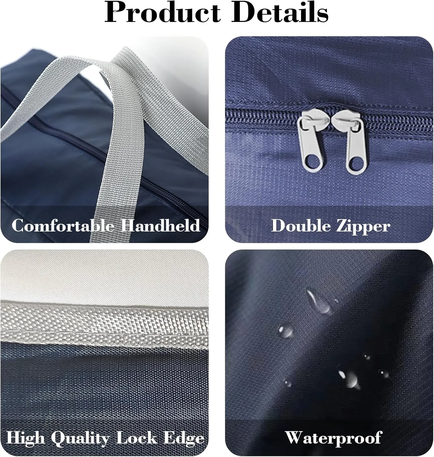 INVODA Travel Duffel Bag for Women Men Foldable Luggage Bags Sports Gym Bag Spirit Airlines Personal Item Carry on Weekender Overnight Bag (Blue)