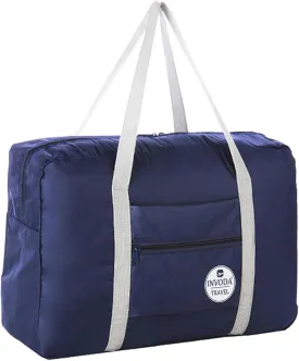 INVODA Travel Duffel Bag for Women Men Foldable Luggage Bags Sports Gym Bag Spirit Airlines Personal Item Carry on Weekender Overnight Bag (Blue)