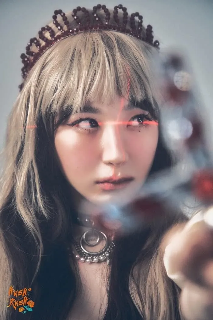 IZ*ONE Lee ChaeYeon Hush Rush 1st Mini Album CD Folding poster on pack PVC bag Photobook Sticker Collection Bag charm Photocard Flyers Tracking (Random)