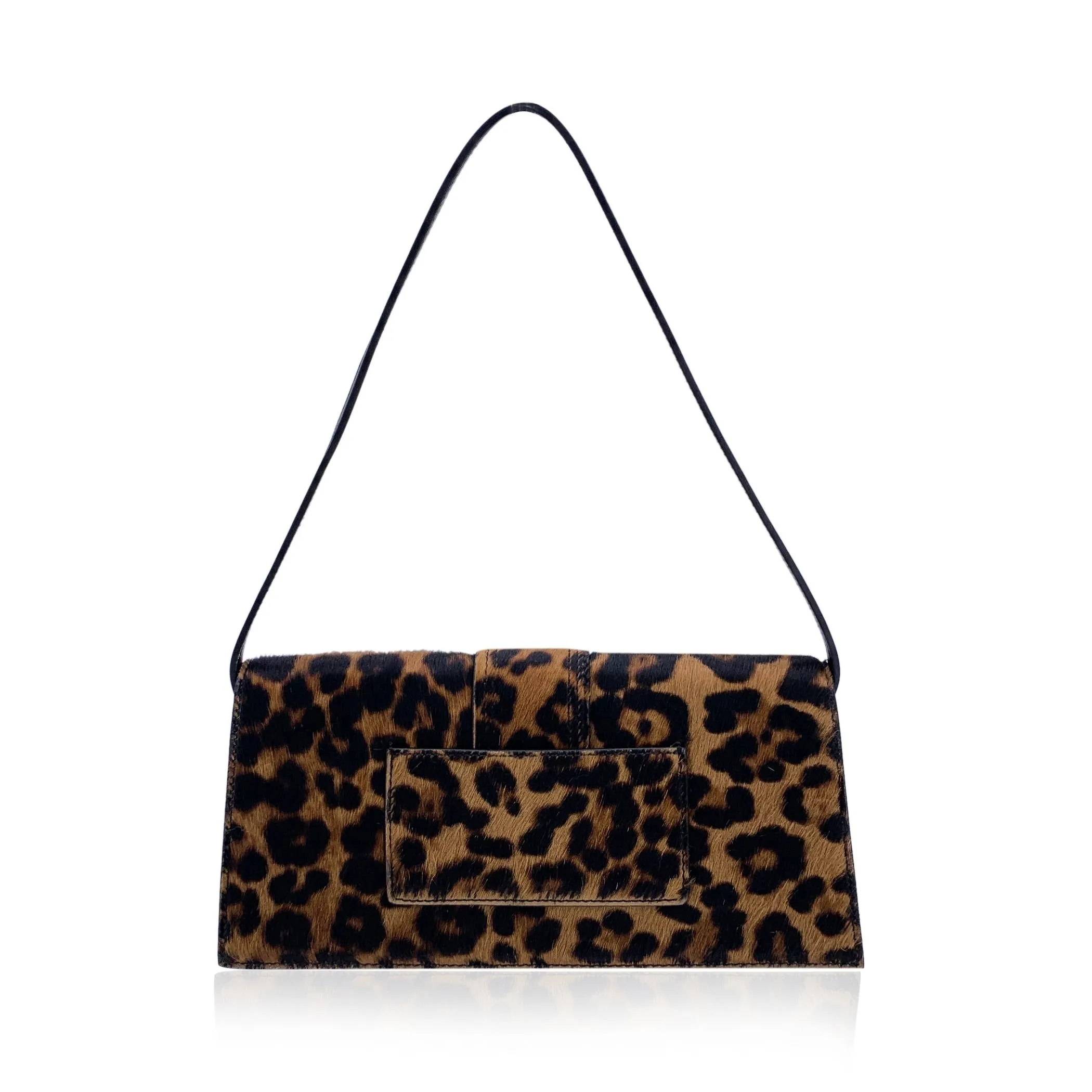 Jacquemus Leopard Brown Le Long Bambino Structured Shoulder Bag