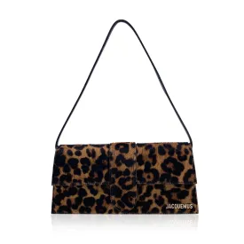 Jacquemus Leopard Brown Le Long Bambino Structured Shoulder Bag