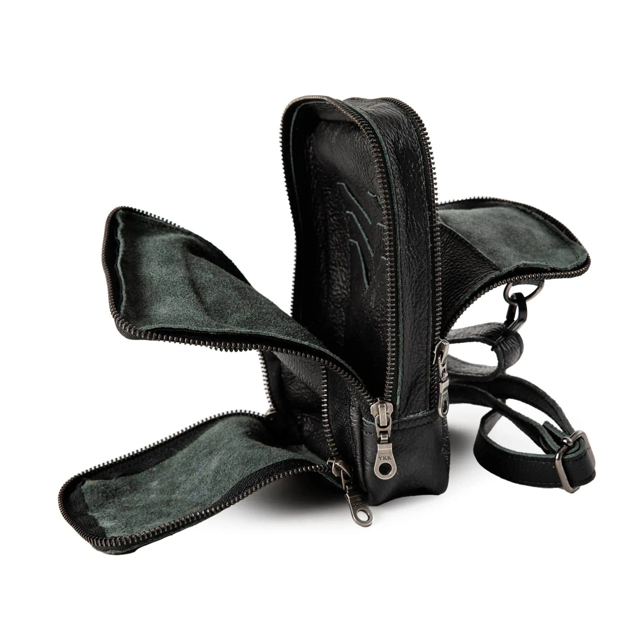 King Kong Leather Crossbody Cellphone Pouch