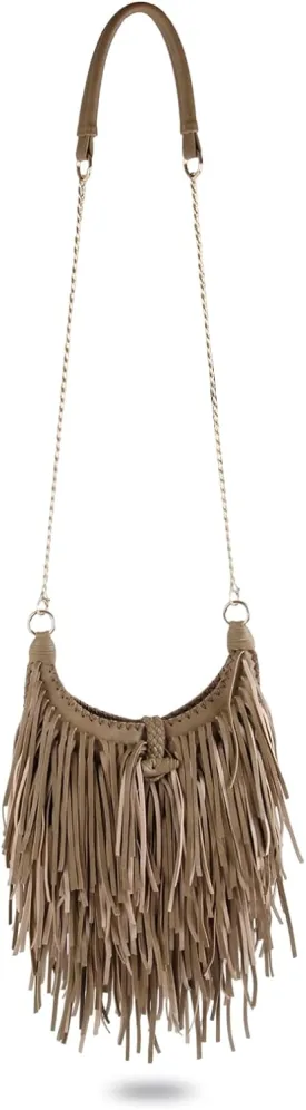 Lanpet Women Fringe Tassel Cross Body Bag Leisure Shoulder Bag