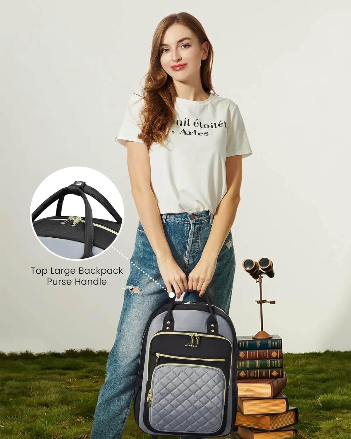 LOVEVOOK Laptop Backpack, High-Strength Tear-Resistant and Waterproof Oxford Cloth, 1.9 lbs, 30L Capacity, 17-Inch Laptop Compatible, Ergonomic Shoulder Straps, 18 Pockets