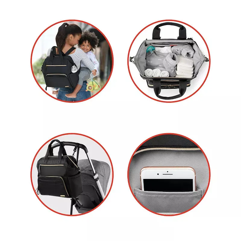Mainframe Wide Open Diaper Backpack - Black