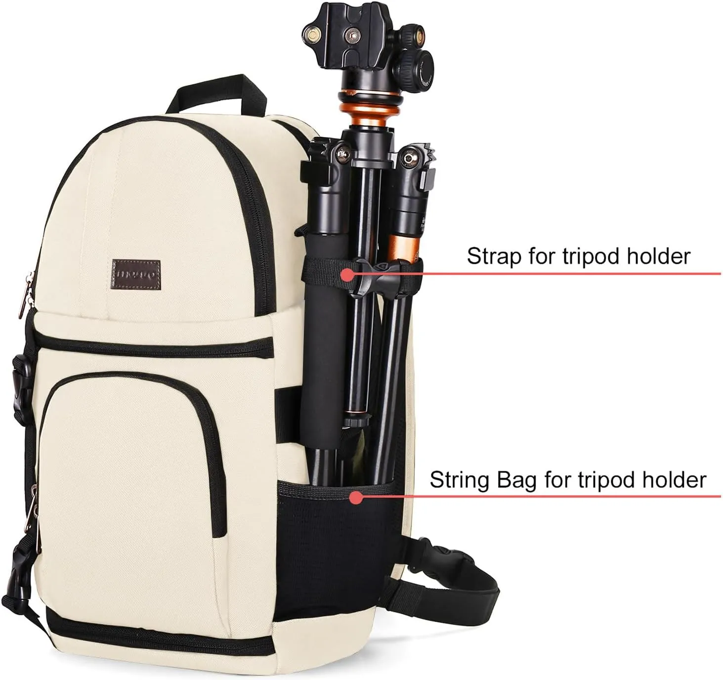 MOSISO Camera Sling Bag, DSLR/SLR/Mirrorless Camera Backpack Case Shockproof Photography Backpack with Tripod Holder & Removable Modular Inserts Compatible with Canon/Nikon/Sony/Fuji