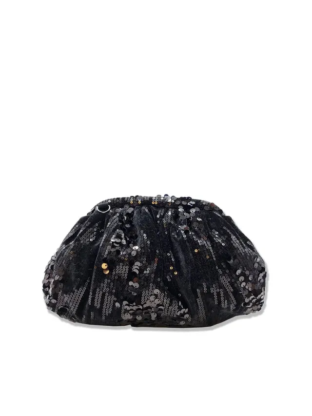 Nooki Lucinda Sequin Velvet Clutch