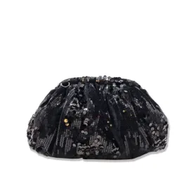 Nooki Lucinda Sequin Velvet Clutch