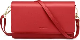 nuoku Crossbody Bag for Women Cellphone Little Purse with Credit Card Slots Lightweight Leather Wristlet Wallet