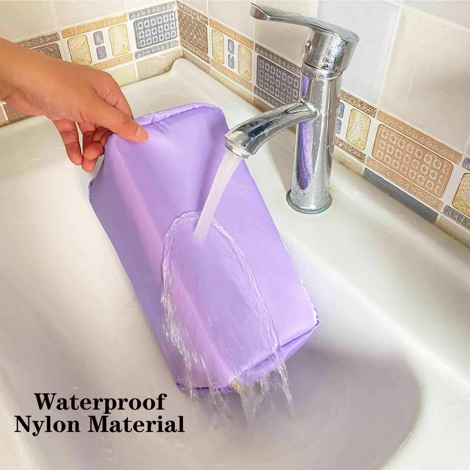 Nylon Makeup Bag Purple Chenille Letter Makeup Bag Preppy Cosmetic Bag Stoney Clover Pouch Chenille Patch Bag Better Belt Bag Cosmetic Bag Varsity Letter Pouch