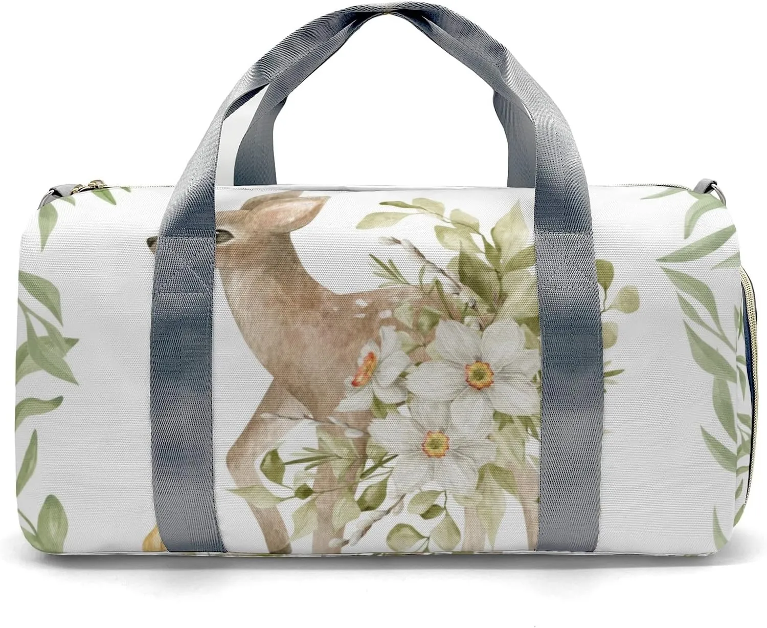 Personalized Duffel Bag Woodland Deer Wild Forest Animal Pack Your Passion: Travel Bags for Sports and Fitness Gear