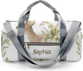 Personalized Duffel Bag Woodland Deer Wild Forest Animal Pack Your Passion: Travel Bags for Sports and Fitness Gear